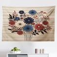 thumbnail image 1 of Ambesonne Rustic Wall Hanging Tapestry, Modern and Simple Bouquet, 45"x30", Night Blue Ruby and Champagne, 1 of 2