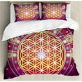 thumbnail image 1 of Ambesonne Sacred Geometry Spiritual Symbolic Abstract Shapes Mathematics and Artsy Digital Print Duvet Cover Set, 1 of 3