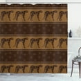 thumbnail image 1 of Ambesonne Safari Shower Curtain, Leopards Geometric Shapes, 69"Wx75"L, Dark Brown Caramel, 1 of 5