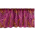 thumbnail image 1 of Ambesonne Safari Valance Pack of 2, Zebra Pattern Stripes Design, 54"X18", Pink Plum Orange, 1 of 4