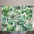 thumbnail image 1 of Ambesonne Sage Green Curtains 2 Panel Set, Exotics Huddle Forest, 108" x 96", Seafoam Pale Teal White, 1 of 2
