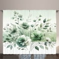 thumbnail image 1 of Ambesonne Sage Green Curtains 2 Panel Set, Modern Farmhouse Leafy, 108" x 96", Off White Cadet Blue, 1 of 2