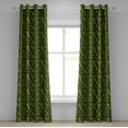 thumbnail image 1 of Ambesonne Sage Grommet Curtain, Patterned Green Leaves, 50" x 120", Apple Green Dark Green, 1 of 6