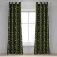 thumbnail image 1 of Ambesonne Sage Grommet Curtain, Spring Butterflies Ornate, 50" x 96", Yellow Black Green, 1 of 6