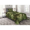 thumbnail image 1 of Ambesonne Sage Quilted Bedspread Set 2 Pcs, Abstract Camo Pattern, Twin Size, Green, 1 of 3