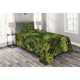 thumbnail image 1 of Ambesonne Sage Quilted Bedspread Set 2 Pcs, Evergreen Christmas Tree, Twin Size, Olive Green Pale Green, 1 of 3