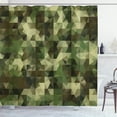 thumbnail image 1 of Ambesonne Sage Shower Curtain, Abstract Camo Pattern, 69"Wx84"L, Green, 1 of 4
