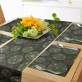 thumbnail image 1 of Ambesonne Sage Table Runner & Placemats, Dandelions Retro Nature Art, Placemat 4 pcs + Runner 14"x72", Green Brown White, 1 of 2
