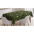 thumbnail image 1 of Ambesonne Sage Tablecloth Rectangular Table Cover, Spring Butterflies Ornate, 60"x90", Yellow Black Green, 1 of 3