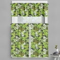 thumbnail image 1 of Ambesonne Sage Valance & Curtain, Nostalgia Vintage Foliage, 55"x36", Green Black White, 1 of 6