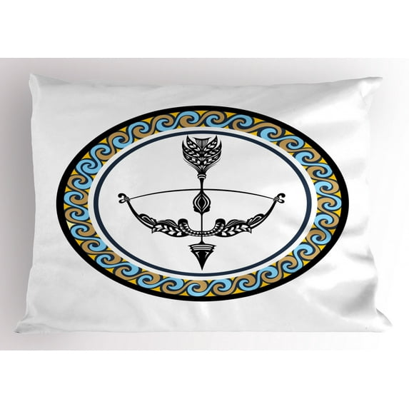 Ambesonne Sagittarius Pillow Sham, Victorian Bow, 26" X 20", Multicolor