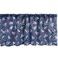 thumbnail image 1 of Ambesonne Sailing Window Valance, Colorful Sailboat Polka Dot, 54" X 18", Dark Lavender Multicolor, 1 of 3