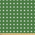 thumbnail image 1 of Ambesonne Saint Patricks Day Fabric by the Yard Upholstery, Mini Clovers, 2 Yards, Fern Green and White, 1 of 5