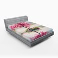 thumbnail image 1 of Ambesonne Sakura Fitted Sheet, Japanese Cherry Tree, Queen Size, Multicolor, 1 of 2