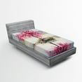 thumbnail image 1 of Ambesonne Sakura Fitted Sheet, Japanese Cherry Tree, Twin Size, Multicolor, 1 of 2