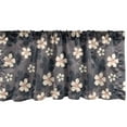 thumbnail image 1 of Ambesonne Sakura Valance Pack of 2, Continuous Cherry Blossom, 42"X12", Dark Grey Blush, 1 of 3