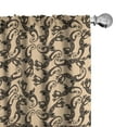 thumbnail image 1 of Ambesonne Salamander 4-Panel Curtains, Tribal Ornament Lizards, 56"x84", Peach and Charcoal Grey, 1 of 4