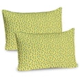 thumbnail image 1 of Ambesonne Salamander Pillow Sham 2 Pack, Flowers and Wild Animals, 26"x20", Cadet Blue Pink and Yellow, 1 of 3