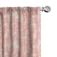 thumbnail image 1 of Ambesonne Salmon Curtains, Abstract Hatches Motives, Pair of 28"x63", Eggshell and Coral, 1 of 4