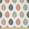thumbnail image 1 of Ambesonne Salmon Fabric by the Yard Microfiber, Rhythmic Autumnal Leaves, 10 Yards, Salmon Multicolor, 1 of 2