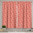 thumbnail image 1 of Ambesonne Salmon Kitchen Curtains, Brushstrokes Butterfly Art, 55"x36", Coral and Grey Yellow, 1 of 1