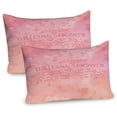 thumbnail image 1 of Ambesonne Salmon Pillow Sham 2 Pack, Bride Invitation, 26"x20", Pale Pink and Salmon, 1 of 3