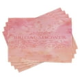 thumbnail image 1 of Ambesonne Salmon Place Mats Set of 4, Bride Invitation, Standard Size, Pale Pink and Salmon, 1 of 6