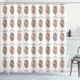 thumbnail image 1 of Ambesonne Salmon Shower Curtain, Basic Hand Drawn Leaves Art, 69"Wx75"L, Pale Sage Green Salmon, 1 of 4