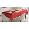 thumbnail image 1 of Ambesonne Samurai Tablecloth Rectangular Table Cover, Traditional, 60"x90", Dark Coral Brown Cream, 1 of 4