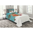 thumbnail image 1 of Ambesonne Santa Quilted Bedspread Set 2 Pcs, Rudolph Deer Greeting, Twin Size, Multicolor, 1 of 3