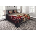 thumbnail image 1 of Ambesonne Santa Quilted Bedspread Set 3 Pcs, Santa Reading Letter Home, King Size, Multicolor, 1 of 3