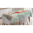 thumbnail image 1 of Ambesonne Santa Tablecloth Rectangular Table Cover, Merry Xmas Snowy Forest, 60"x90", Multicolor, 1 of 3
