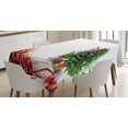 thumbnail image 1 of Ambesonne Santa Tablecloth Rectangular Table Cover, Red Balls Tree, 52"x70", Multicolor, 1 of 3