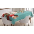 thumbnail image 1 of Ambesonne Santa Tablecloth Rectangular Table Cover, Reindeer Buddies Selfie, 52"x70", Multicolor, 1 of 3