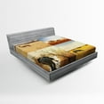 thumbnail image 1 of Ambesonne Savannah Fitted Sheet, Wild Animals Collage Image, Full Size, Multicolor, 1 of 2