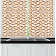 thumbnail image 1 of Ambesonne Savannah Kitchen Curtains, Tiger and Lion Heads Print, 55"x39", Multicolor, 1 of 2
