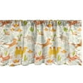 thumbnail image 1 of Ambesonne Savannah Window Valance, Happy Animals Pastel Tones, 54" X 18", Multicolor, 1 of 3