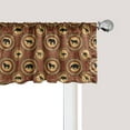 thumbnail image 1 of Ambesonne Savannah Window Valance, Monkey Lion Folk African, 54" X 18", Mustard and Brown, 1 of 3