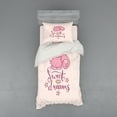 thumbnail image 1 of Ambesonne Saying Bedding Set 3 Pcs, Cartoon Cat Stars, Twin XL, Dried Rose Pale Pink, 1 of 2