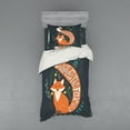 thumbnail image 1 of Ambesonne Saying Bedding Set 3 Pcs, Cartoon Fox Funny Animal, Twin XL, Multicolor, 1 of 2