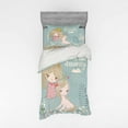 thumbnail image 1 of Ambesonne Saying Bedding Set 3 Pcs, Cartoon Girl Unicorn, Twin, Multicolor, 1 of 2