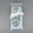 thumbnail image 1 of Ambesonne Saying Bedding Set 3 Pcs, Lifestyle, Twin, Blue Grey Charcoal Grey, 1 of 2