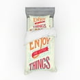 thumbnail image 1 of Ambesonne Saying Bedding Set 3 Pcs, Positive Outlook on Life, Twin XL, Multicolor, 1 of 2