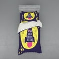 thumbnail image 1 of Ambesonne Saying Bedding Set 3 Pcs, Rocket Space Moon Love, Twin XL, Yellow Indigo, 1 of 2