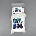 thumbnail image 1 of Ambesonne Saying Bedding Set 3 Pcs, Strong Philosophical Saying, Twin XL, Jade Green and Persian Blue, 1 of 2