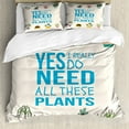 thumbnail image 1 of Ambesonne Saying Duvet Cover Sets, Minimal Whisper of Nature, 2-King, Sky Blue, 1 of 7