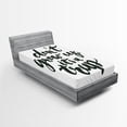 thumbnail image 1 of Ambesonne Saying Fitted Sheet, Do Not Grow up Its a Trap, Twin Size, Charcoal Grey and White, 1 of 3