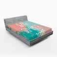 thumbnail image 1 of Ambesonne Saying Fitted Sheet, Hello Summer Lettering, Full Size, Multicolor, 1 of 2