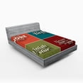 thumbnail image 1 of Ambesonne Saying Fitted Sheet, Love More Worry Less, Full Size, Multicolor, 1 of 3