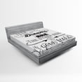 thumbnail image 1 of Ambesonne Saying Fitted Sheet, Optimistic Winner Slogan, Queen Size, Black White, 1 of 2